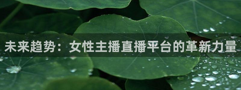 857直播nba：未来趋势：女性主播直播平台的革新力量